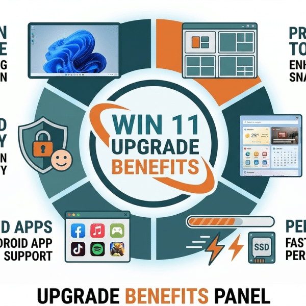Windows 11 upgrade process from Windows 10 on a computer in Calgary