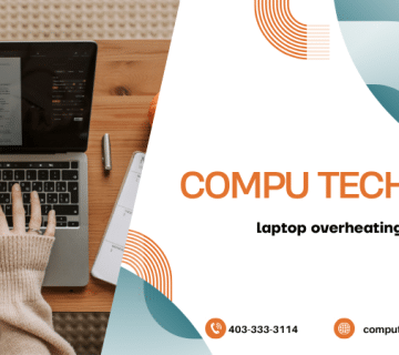 Laptop overheating with loud cooling fan and high temperature warning
