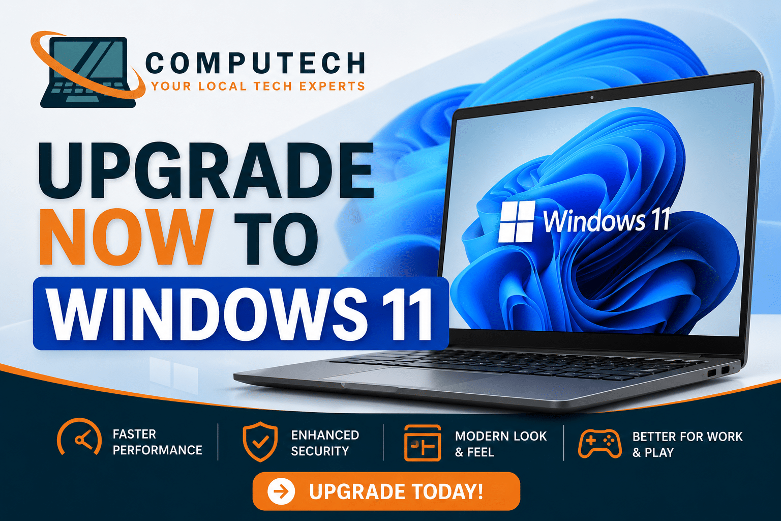 Professional Windows 11 upgrade service for desktop and laptop computers