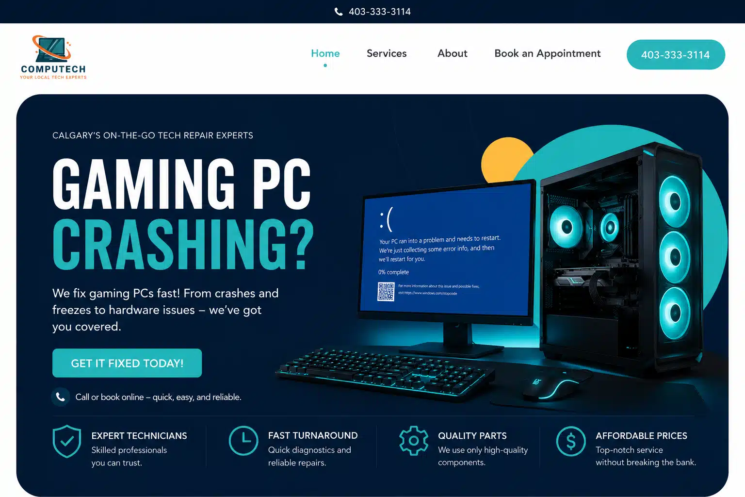 Gaming PC crashing during gameplay with error screen on monitor