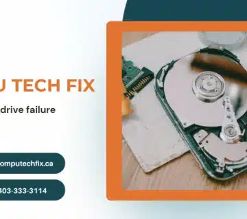 Computer displaying hard drive failure warning message during startup