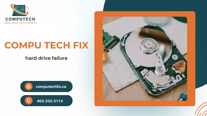 Computer displaying hard drive failure warning message during startup