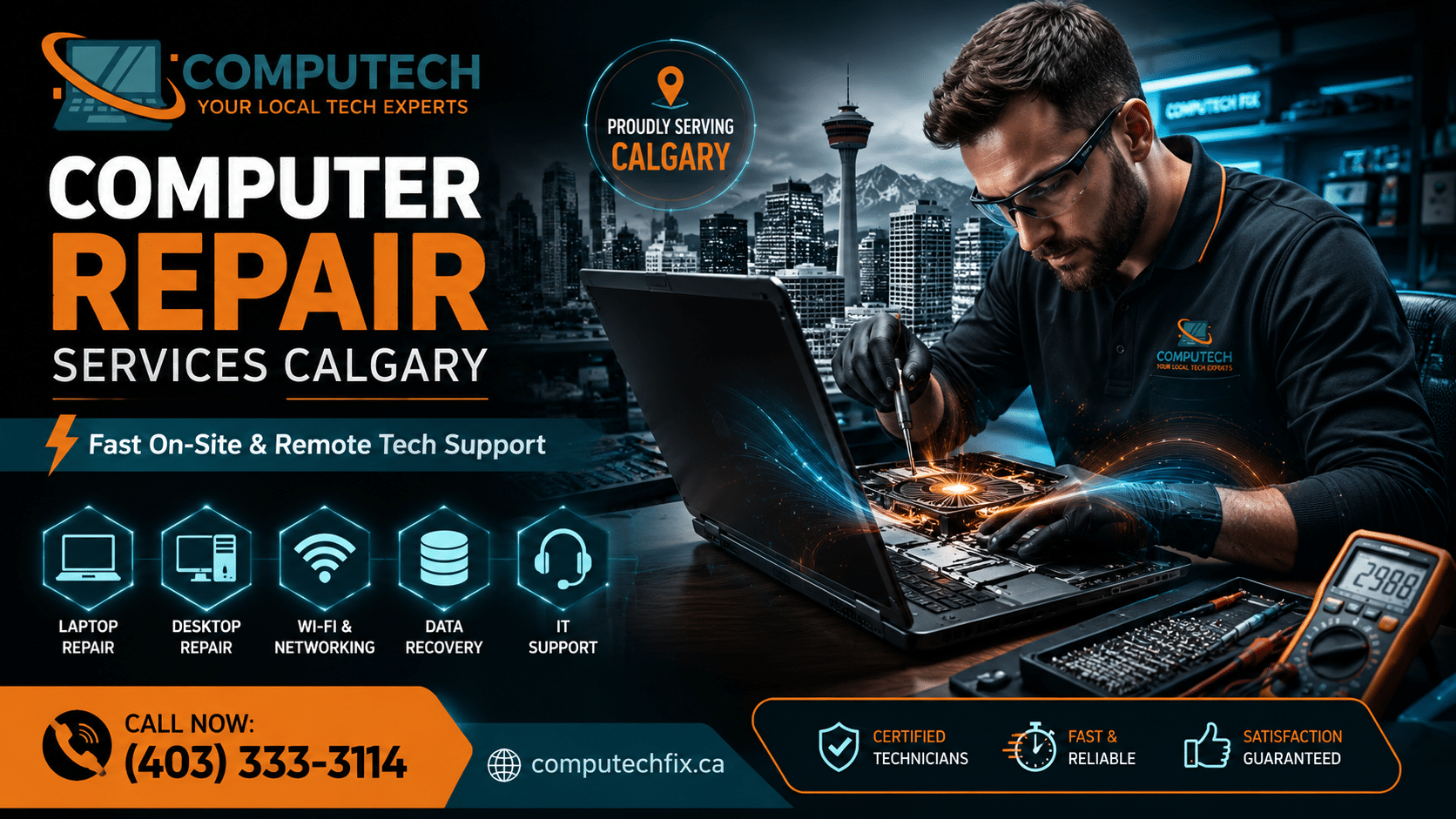Laptop battery replacement in Calgary – CompuTech Fix