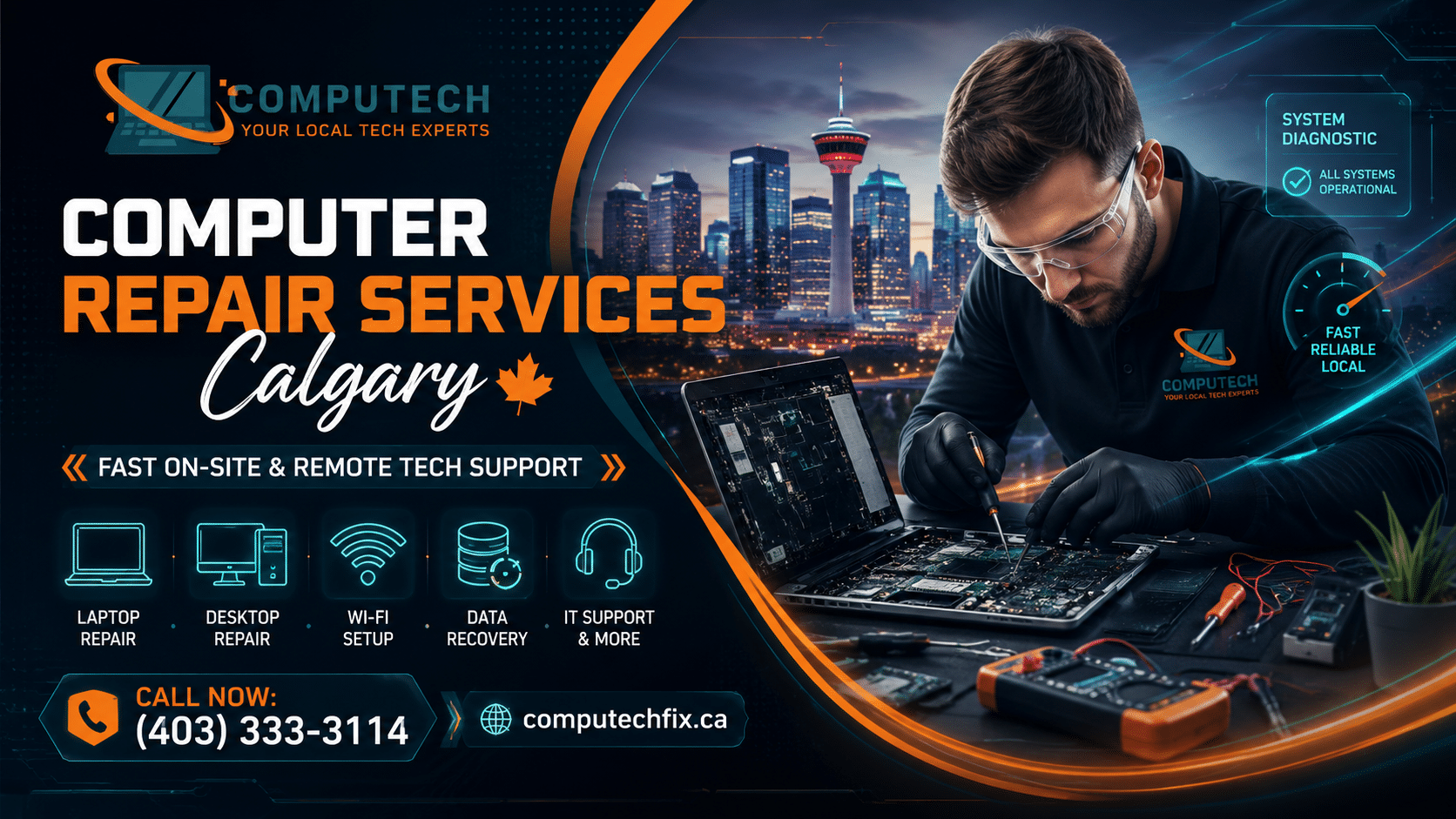 Laptop screen repair cost in Calgary – CompuTech Fix