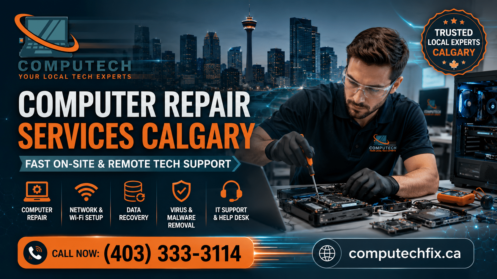 Water damage laptop repair in Calgary – CompuTech Fix